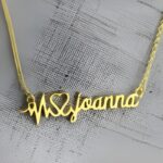 Make Her Heart Skip a Beat – Heartbeat Name Necklace in Gold-Plated Silver – A Cherished Keepsake for Her - Image 3