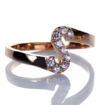 Carry Your Story – Rose Gold Birthstone Initial Ring – A Cherished Treasure for Her - Image 2