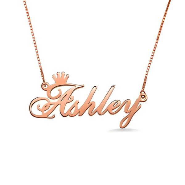 custom name necklace rose gold – Custom name necklace in rose gold
