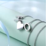 Carry Your Love Close – Two Initial Heart Necklace in Sterling Silver – A Cherished Valentine’s Keepsake - Image 3