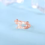 Carry Your Love Close – Double Name Script Ring in Rose Gold – For Her, Forever Moments - Image 2