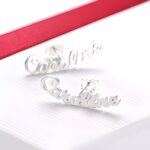 Whisper Your Story – Custom Name Stud Earrings in Sterling Silver – For Her to Treasure Every Day - Image 2