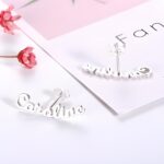 Whisper Your Story – Custom Name Stud Earrings in Sterling Silver – For Her to Treasure Every Day - Image 3