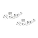 Custom name stud earrings for her to treasure