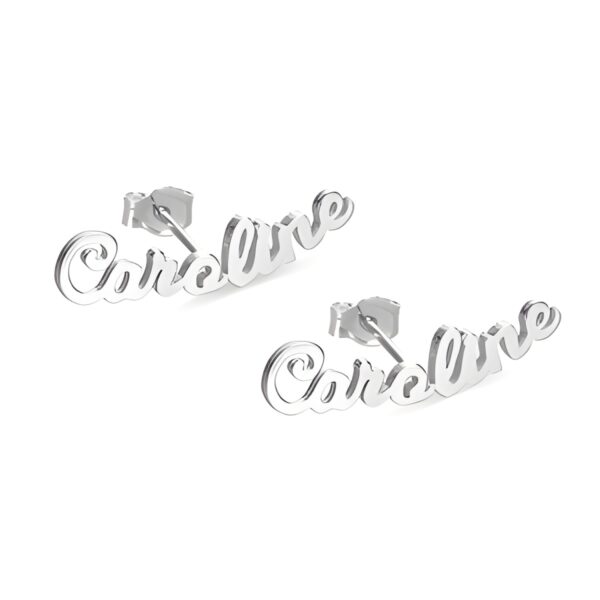 Custom name stud earrings for her to treasure