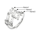 Embrace Your Story – Three-Name Sterling Silver Ring – A Timeless Bond for Loved Ones - Image 2