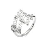 Three-name sterling silver ring for personalized gifts