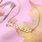 Wear Your Royal Story – Crown Name Necklace with Birthstone – A Cherished Treasure for Her - Image 3