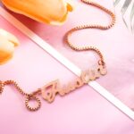 Embrace Your Story – Sparkling Rose Gold Name Necklace – A Timeless Treasure for You or Loved Ones - Image 2