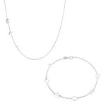 Sideways initial necklace or bracelet for personalized gifts