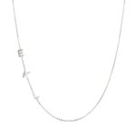 Sideways initial necklace gift embracing your story