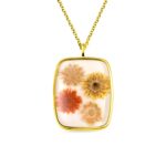 Birth flower necklace gift showcasing unique blooms