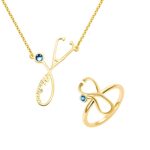Honor Their Healing Touch – Birthstone Stethoscope Necklace & Ring Set – For Medical Graduates and Caregivers - Image 2