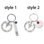 Personalized Nurse Keychain – Custom Stainless Steel Graduation Gift with Birthstone Charm - Image 8