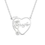 Honor Their Healing Touch – Heart Stethoscope Name Necklace – For Cherished Medical Heroes - Image 2