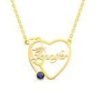 Heart stethoscope name necklace for medical heroes