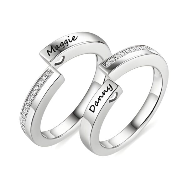Infinity couple name rings for eternal love