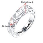 Embrace Your Love Story – Birthstone Arch Ring – For Couples United by Heart - Image 2
