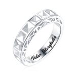 Personalized birthstone arch ring for couples