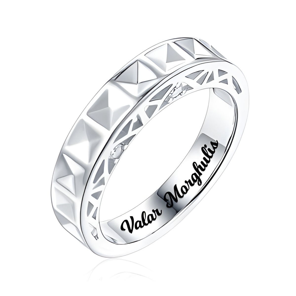 Personalized birthstone arch ring for couples