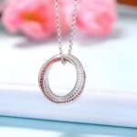 Embrace Infinity – Two-Tone Birthstone Mobius Necklace – For Cherished Bonds and Eternal Love - Image 2