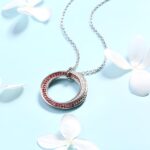 Embrace Infinity – Two-Tone Birthstone Mobius Necklace – For Cherished Bonds and Eternal Love - Image 3