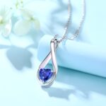 Embrace Endless Love – Sterling Silver Mobius Heart Necklace with Birthstone – A Tender Gift for Her Heart - Image 3