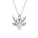 Origami-inspired sterling silver necklace for animal lovers