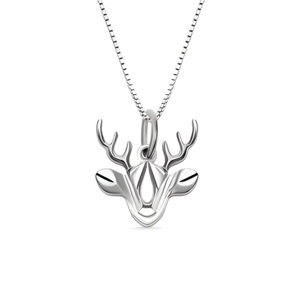 Origami-inspired sterling silver necklace for animal lovers