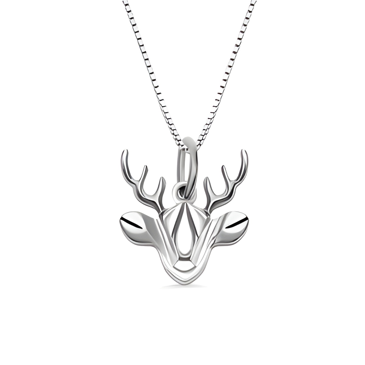 Origami-inspired sterling silver necklace for animal lovers