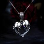 Embrace Eternal Connection – Birthstone Skull Heart Necklace – For Cherished Souls United - Image 2