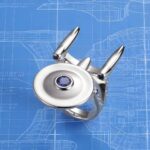 Embrace the Cosmos – Birthstone Starship Ring – For Star Trek Admirers and Dreamers - Image 2
