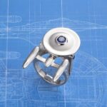 Embrace the Cosmos – Birthstone Starship Ring – For Star Trek Admirers and Dreamers - Image 3