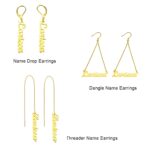Custom name earrings for her, a timeless treasure