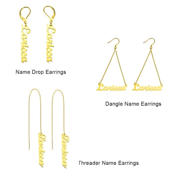 Custom name earrings for her, a timeless treasure
