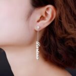 Embrace Your Story – Elegant Name Chain Drop Earrings – A Cherished Keepsake for Loved Ones - Image 4