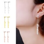 Embrace Your Story – Elegant Name Chain Drop Earrings – A Cherished Keepsake for Loved Ones - Image 5