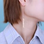 Embrace Your Identity – Vertical Name Drop Earrings – A Timeless Treasure for Her - Image 5