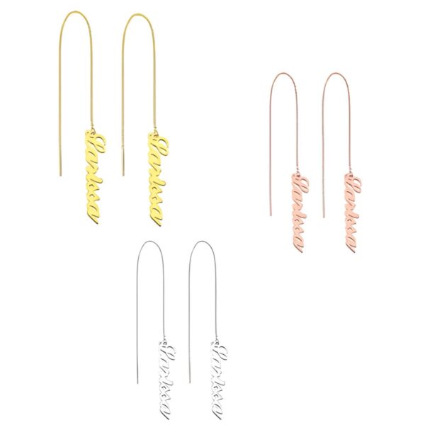 Personalized name drop earrings for a unique identity