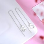 Carry Your Story – Elegant Letter Threader Earrings – A Cherished Gift for Every Special Moment - Image 2