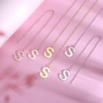 Carry Your Story – Elegant Letter Threader Earrings – A Cherished Gift for Every Special Moment - Image 4