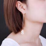 Carry Your Story – Elegant Letter Threader Earrings – A Cherished Gift for Every Special Moment - Image 5