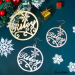 Celebrate the Season's Magic – Custom Name Hoop Earrings – For Cherished Holiday Moments - Image 3