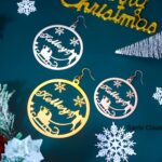 Celebrate the Season's Magic – Custom Name Hoop Earrings – For Cherished Holiday Moments - Image 5
