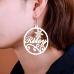 Celebrate the Season's Magic – Custom Name Hoop Earrings – For Cherished Holiday Moments - Image 6