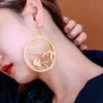 Celebrate the Season's Magic – Custom Name Hoop Earrings – For Cherished Holiday Moments - Image 7
