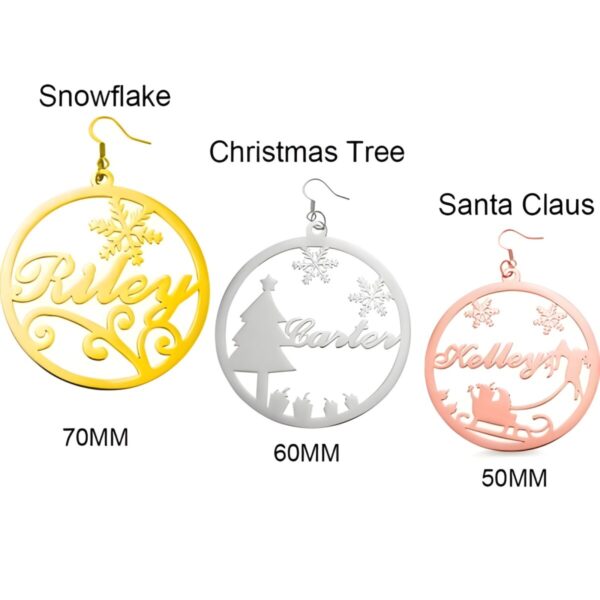 Custom name hoop earrings for holiday celebrations