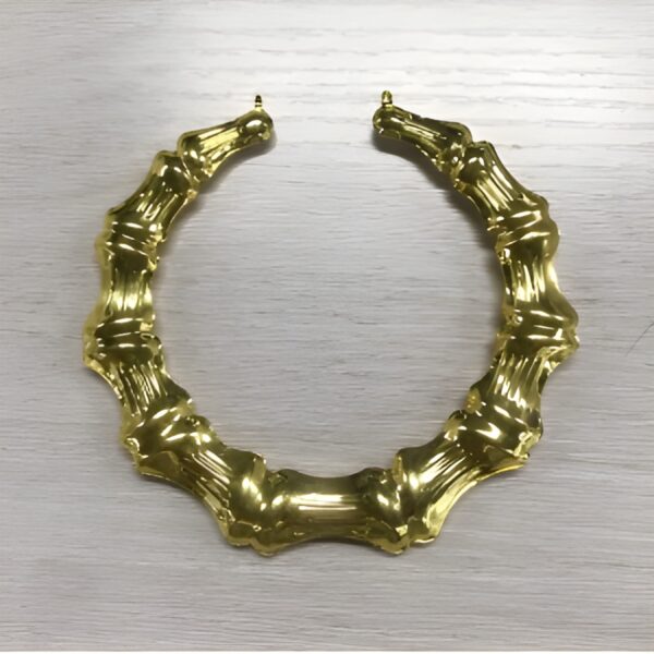 Bamboo-inspired hoop earrings showcasing natural elegance