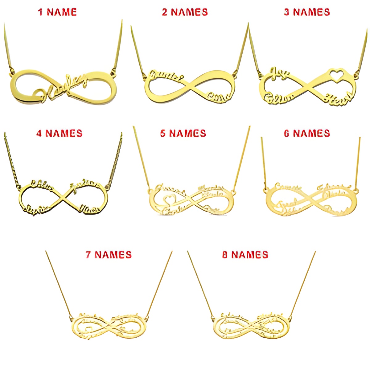 Infinity Name Necklace for Loved Ones