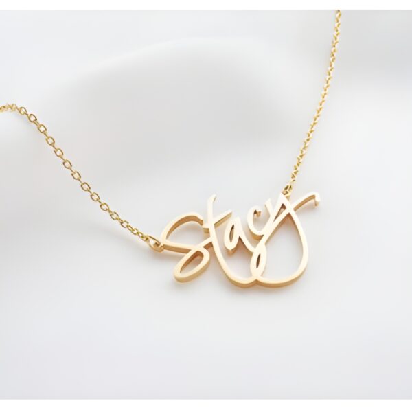 Sterling silver name necklace carrying your story close